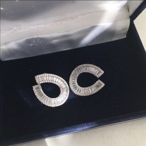 Earrings Platinum plated AAA cubic zirconium
